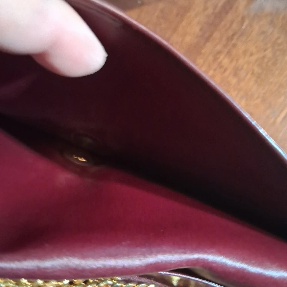 Dior Elegant Burgundy Designer Chain Bag - Picture 13 of 15